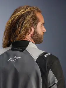 Imagem 10 de Jaqueta Alpinestars Andes V4 Drystar - Cinza Escura/Branca Gelo/Amarela Fluor (Impermeável)