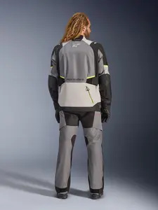 Imagem 6 de Jaqueta Alpinestars Andes V4 Drystar - Cinza Escura/Branca Gelo/Amarela Fluor (Impermeável)