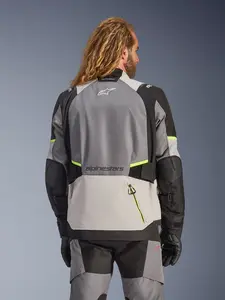 Imagem 5 de Jaqueta Alpinestars Andes V4 Drystar - Cinza Escura/Branca Gelo/Amarela Fluor (Impermeável)