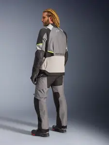 Imagem 7 de Jaqueta Alpinestars Andes V4 Drystar - Cinza Escura/Branca Gelo/Amarela Fluor (Impermeável)