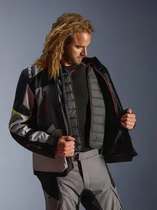 Imagem 8 de Jaqueta Alpinestars Andes V4 Drystar - Cinza Escura/Branca Gelo/Amarela Fluor (Impermeável)