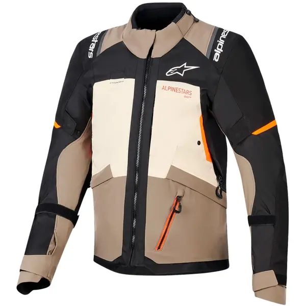 アメカジ Jaqueta Alpinestars Andes V4 Drystar - Cinza/Bege/Preto