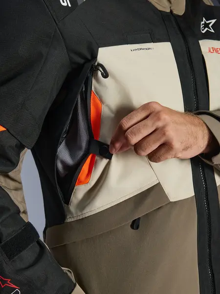 Jaqueta Alpinestars Andes V4 Drystar - Cinza/Bege/Preto