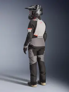 Imagem 5 de Jaqueta Alpinestars Stella Andes V4 Drystar - Cinza Escuro/Branco Gelo/Vermelho Coral Fluor (Impermeável)