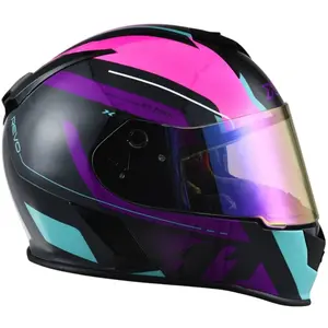 Imagem 2 de Capacete X11 Revo Pro Eleven - Roxo/Azul Acqua