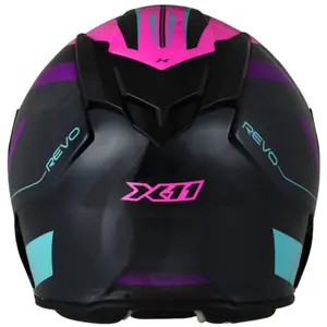 Imagem 4 de Capacete X11 Revo Pro Eleven - Roxo/Azul Acqua