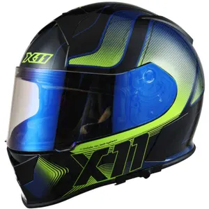 Capacete X11 Revo Pro Tronix - Azul/Verde