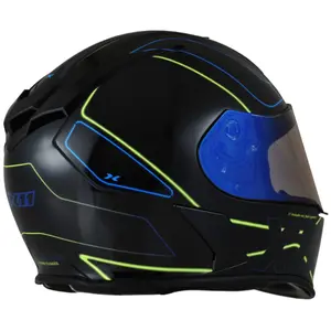 Imagem 3 de Capacete X11 Revo Pro Tronix - Azul/Verde