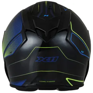 Imagem 4 de Capacete X11 Revo Pro Tronix - Azul/Verde
