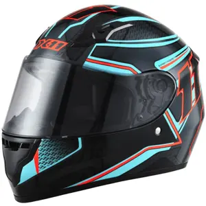 Capacete X11 Trust Pro 11 - Azul Acqua/Vermelho