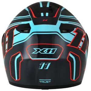 Imagem 4 de Capacete X11 Trust Pro 11 - Azul Acqua/Vermelho