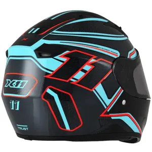 Imagem 3 de Capacete X11 Trust Pro 11 - Azul Acqua/Vermelho