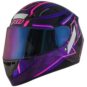 Capacete X11 Trust Pro 11 - Preto/Roxo/Rosa