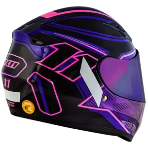 Imagem 2 de Capacete X11 Trust Pro 11 - Preto/Roxo/Rosa