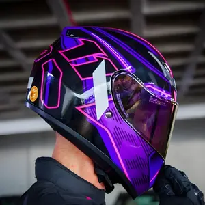 Imagem 4 de Capacete X11 Trust Pro 11 - Preto/Roxo/Rosa