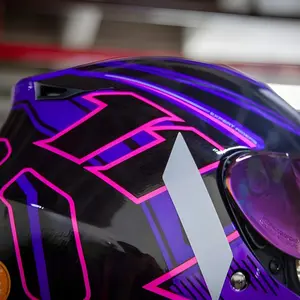 Imagem 3 de Capacete X11 Trust Pro 11 - Preto/Roxo/Rosa