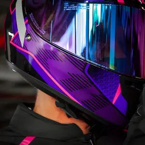 Imagem 5 de Capacete X11 Trust Pro 11 - Preto/Roxo/Rosa