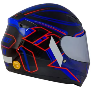 Imagem 2 de Capacete X11 Trust Pro 11 - Preto/Azul/Vermelho