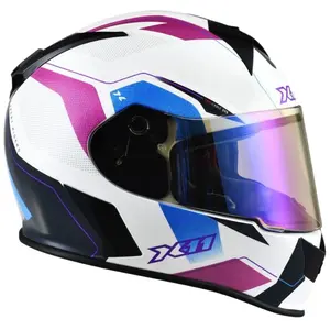 Imagem 2 de Capacete X11 Revo Pro Flagger 2 - Branco/Rosa