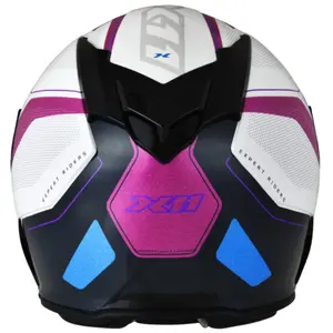 Imagem 4 de Capacete X11 Revo Pro Flagger 2 - Branco/Rosa