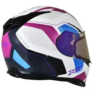 Imagem 3 de Capacete X11 Revo Pro Flagger 2 - Branco/Rosa