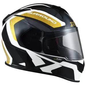 Imagem 2 de Capacete X11 Revo Pro Surrond - Branco/Dourado