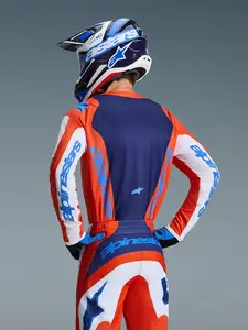 Imagem 4 de Camisa Alpinestars Fluid Grid 26 - Laranja/Azul