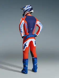 Imagem 8 de Camisa Alpinestars Fluid Grid 26 - Laranja/Azul