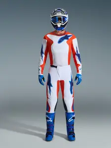 Imagem 5 de Camisa Alpinestars Fluid Grid 26 - Laranja/Azul