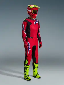 Imagem 5 de Camisa Alpinestars Fluid Grid 26 - Vermelho/Preto/Roxo