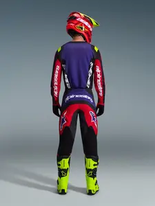 Imagem 6 de Camisa Alpinestars Fluid Grid 26 - Vermelho/Preto/Roxo