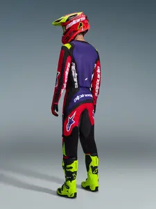 Imagem 7 de Camisa Alpinestars Fluid Grid 26 - Vermelho/Preto/Roxo