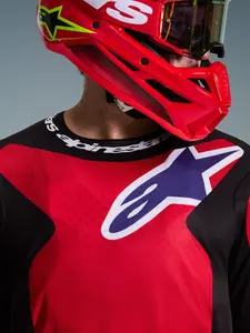 Imagem 8 de Camisa Alpinestars Fluid Grid 26 - Vermelho/Preto/Roxo