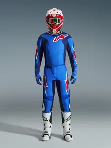Imagem 6 de Camisa Alpinestars Fluid Grid 26 - Azul/Vermelho