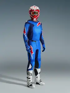 Imagem 5 de Camisa Alpinestars Fluid Grid 26 - Azul/Vermelho