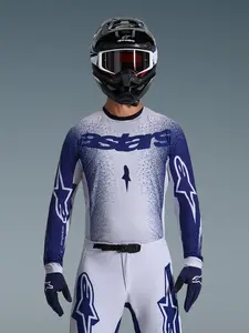Imagem 3 de Camisa Alpinestars Supertech Scenz 26 - Cinza Claro/Azul Escuro