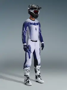Imagem 6 de Camisa Alpinestars Supertech Scenz 26 - Cinza Claro/Azul Escuro