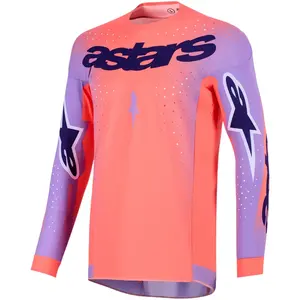 Camisa Alpinestars Supertech Scenz 26 - Vermelho Coral/Roxo