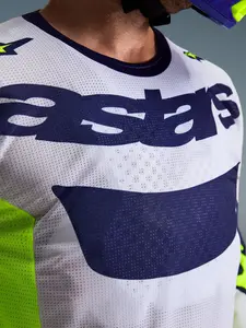 Imagem 9 de Camisa Alpinestars Racer Air Riway 26 - Cinza/Amarelo Fluor/Azul