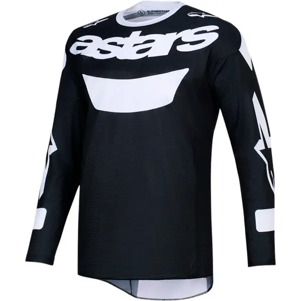 Camisa Alpinestars Racer Air Riway 26 - Preto/Branco - Grid Motors