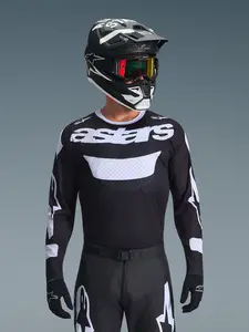 Imagem 3 de Camisa Alpinestars Racer Air Riway 26 - Preto/Branco