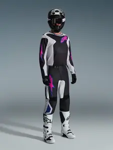 Imagem 4 de Calça Alpinestars Fluid Grid 26 - Preto/Cinza/Roxo