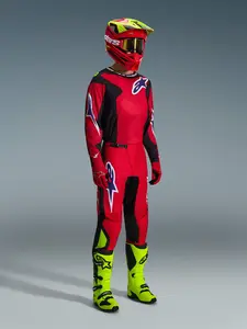 Imagem 7 de Calça Alpinestars Fluid Grid 26 - Vermelho/Preto/Roxo