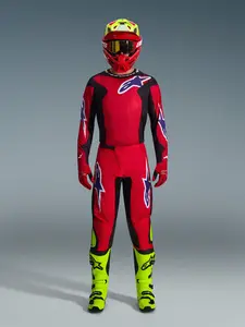 Imagem 6 de Calça Alpinestars Fluid Grid 26 - Vermelho/Preto/Roxo