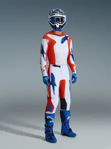 Imagem 7 de Calça Alpinestars Fluid Grid 26 - Laranja/Azul