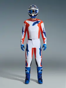 Imagem 6 de Calça Alpinestars Fluid Grid 26 - Laranja/Azul