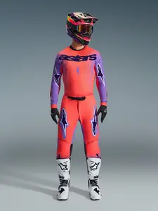Imagem 6 de Calça Alpinestars Supertech Scenz 26 - Vermelho Coral/Roxo