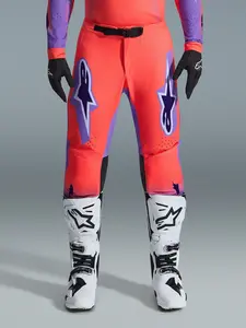 Imagem 3 de Calça Alpinestars Supertech Scenz 26 - Vermelho Coral/Roxo