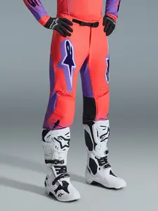 Imagem 4 de Calça Alpinestars Supertech Scenz 26 - Vermelho Coral/Roxo