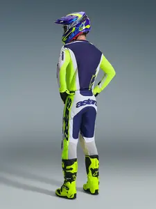 Imagem 8 de Calça Alpinestars Racer Air Riway 26 - Cinza/Amarelo Fluor/Azul